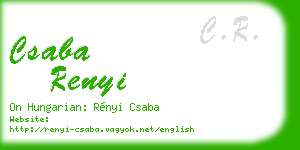 csaba renyi business card